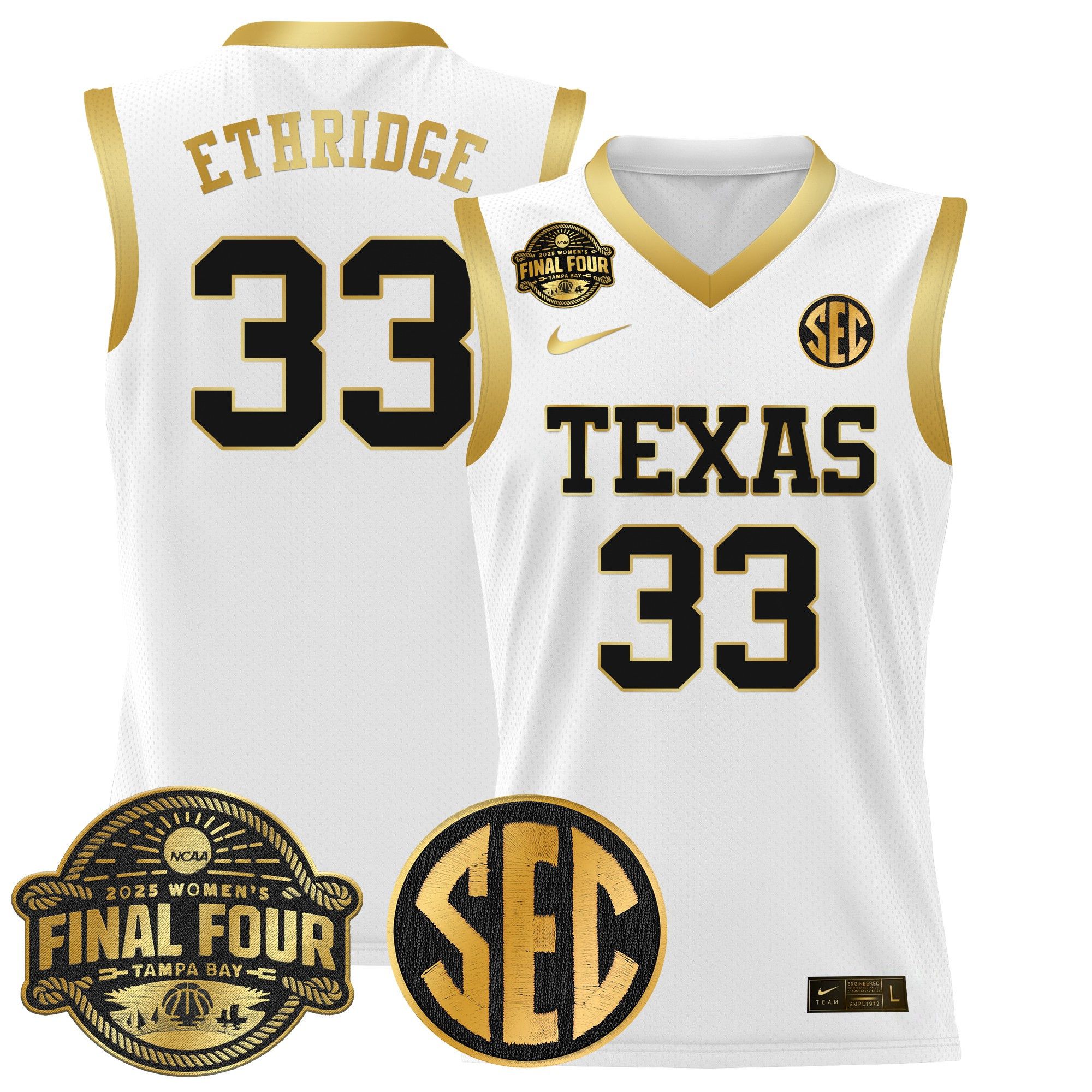 Men Texas Longhorns #33 Ethridge White Nike 2025 Final Four Patch Lightweight Basketball NCAA Jerseys->ncaa teams->NCAA Jersey